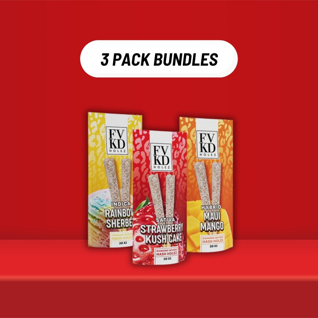 FVKD DIAMOND INFUSED HASH HOLE PREROLLS 2G , BUNDLE III