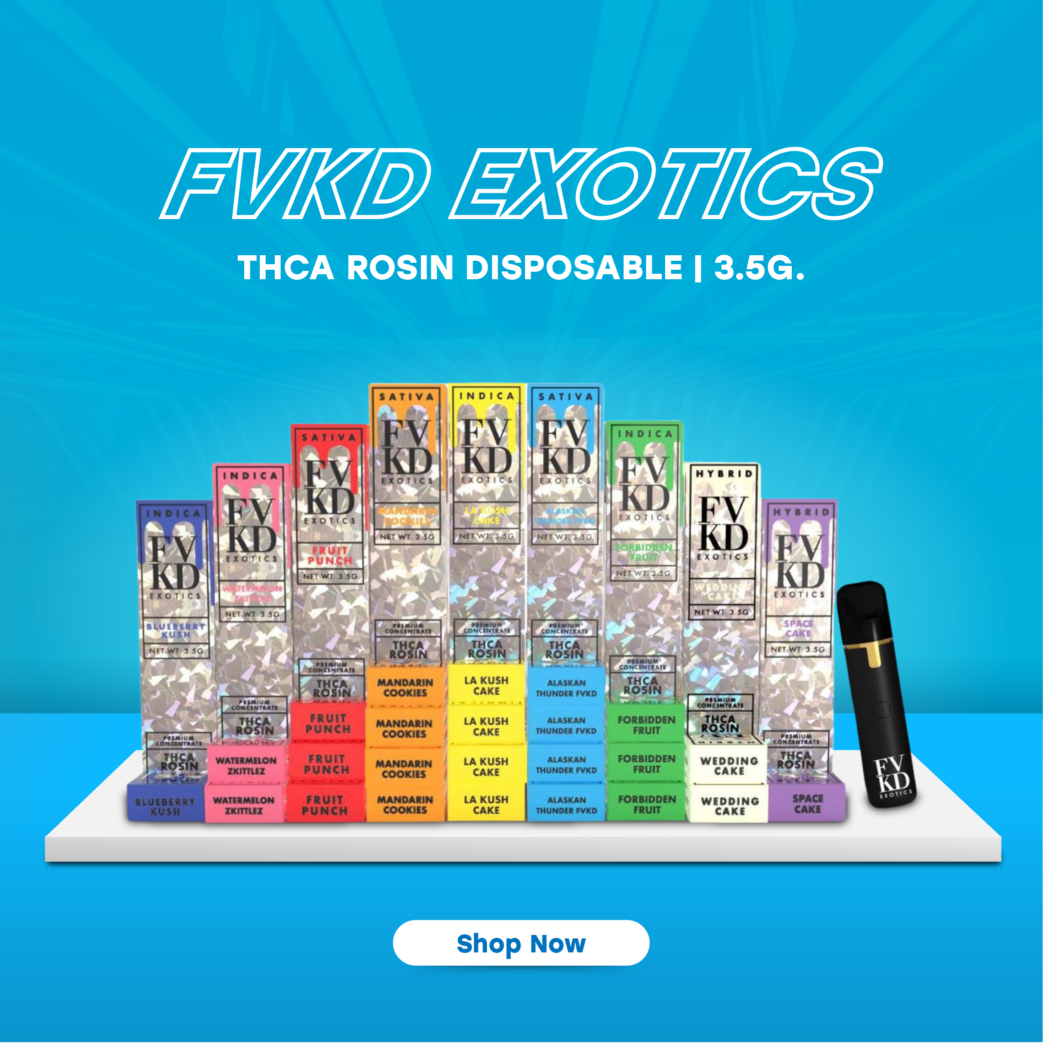 FVKD EXOTICS THCA ROSIN DISPOSABLE