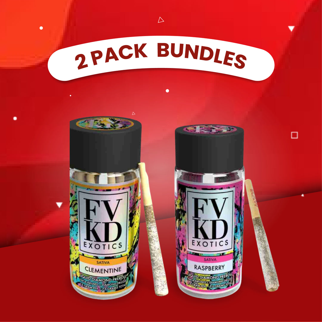 2-PACK THCA LIQUID DIAMOND PREROLLS | 7.5G - FVKD.co