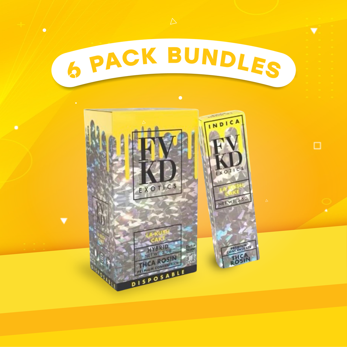 6 PACK Bundles FVKD EXOTICS THCA ROSIN DISPOSABLE 3.5 FVKD.co