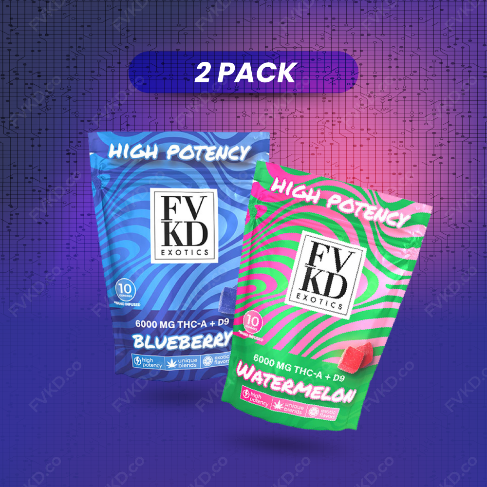 2-Pack FVKD HIGH POTENCY THC-A + D9 GUMMIES 6000MG - FVKD.co