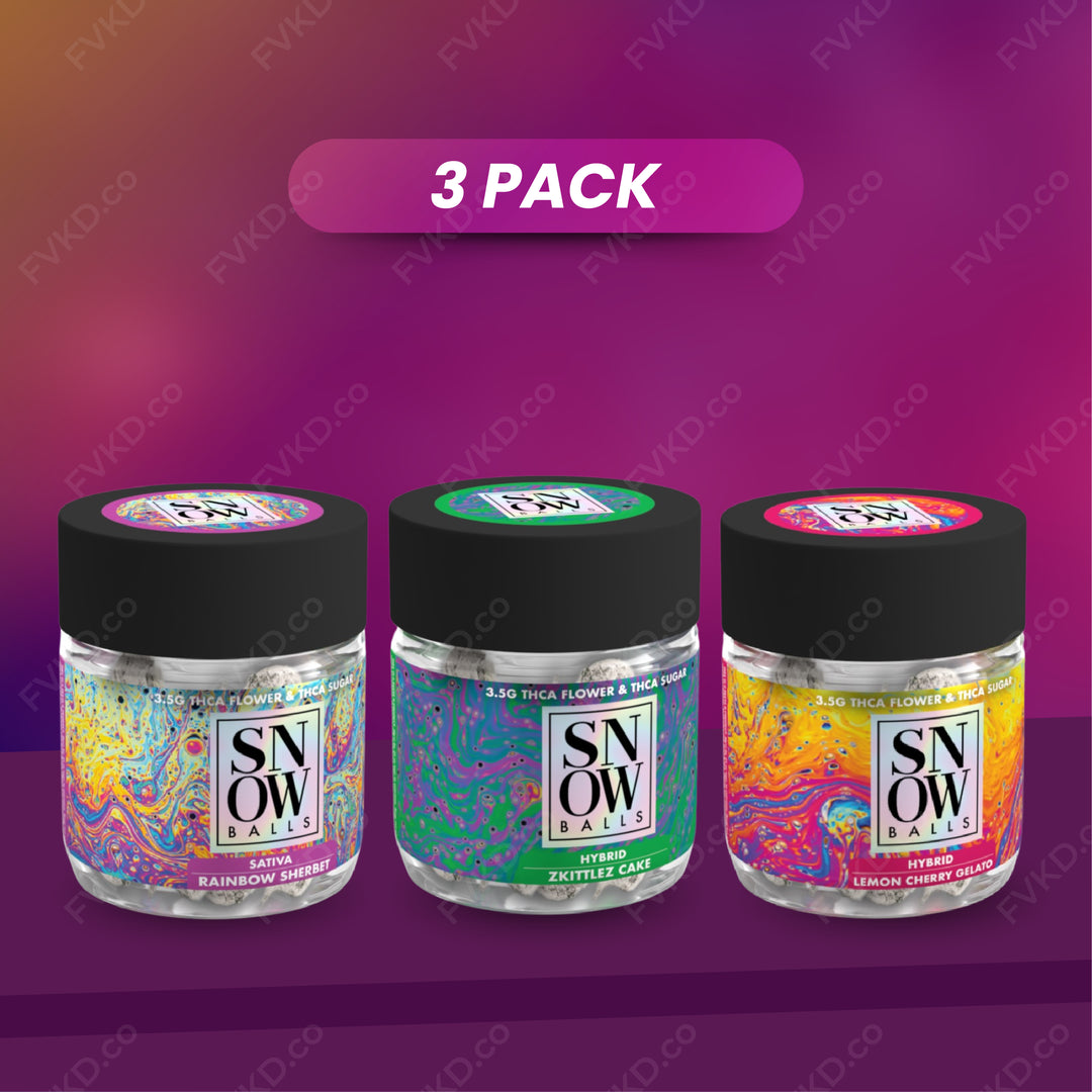 3-Pack FVKD SNOWBALLS FLOWER 3.5G - FVKD.co