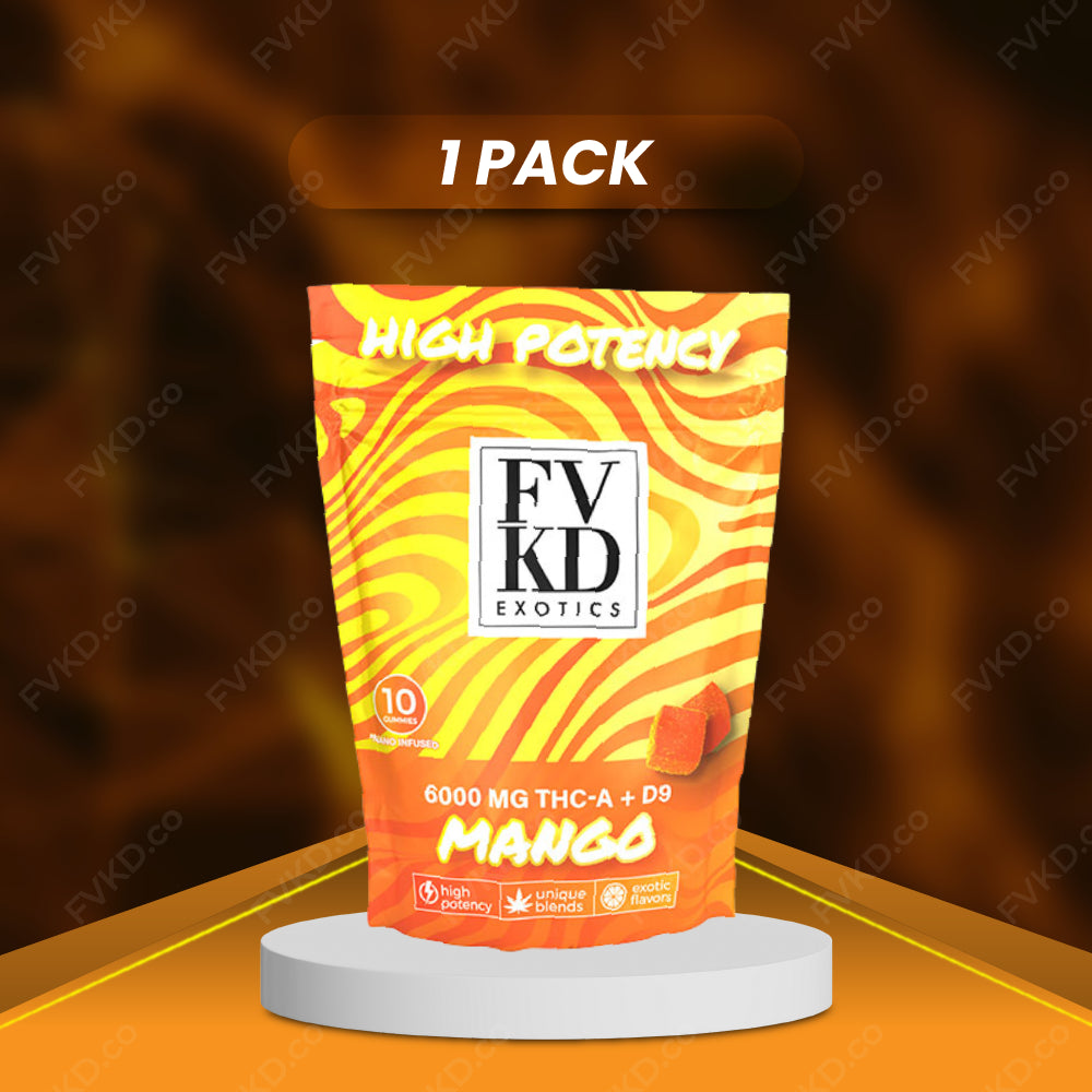 FVKD HIGH POTENCY THC-A + D9 GUMMIES 6000MG - FVKD.co