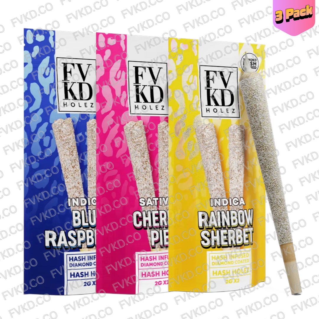 FVKD DIAMOND INFUSED HASH HOLE PREROLLS 2G , III