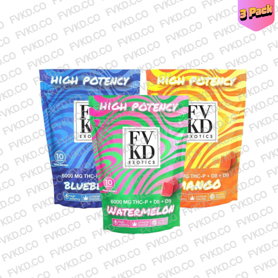 FVKD HIGH POTENCY THC-P+D8+D9 GUMMIES 6000MG ,  III