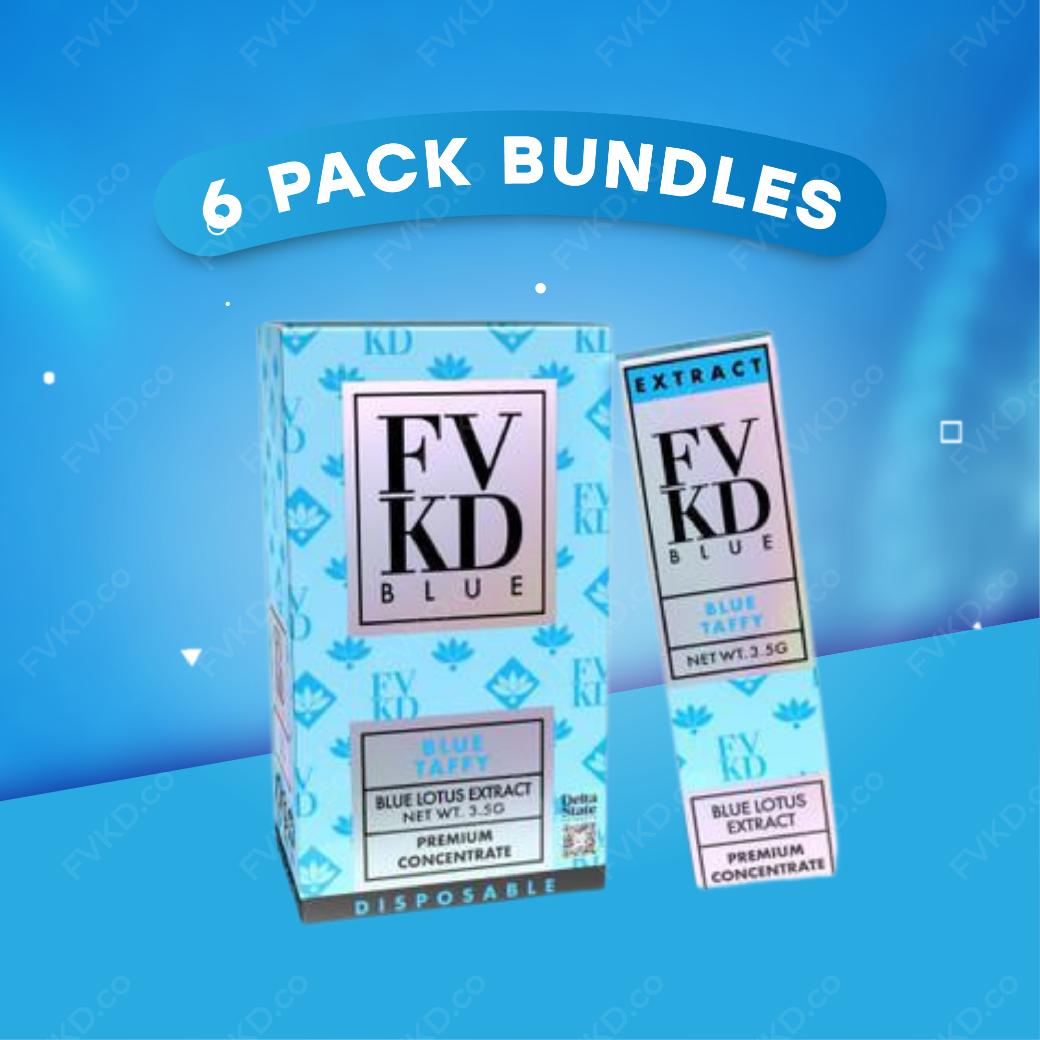 6-Pack FVKD BLUE LOTUS EXTRACT 3.5G - FVKD.co