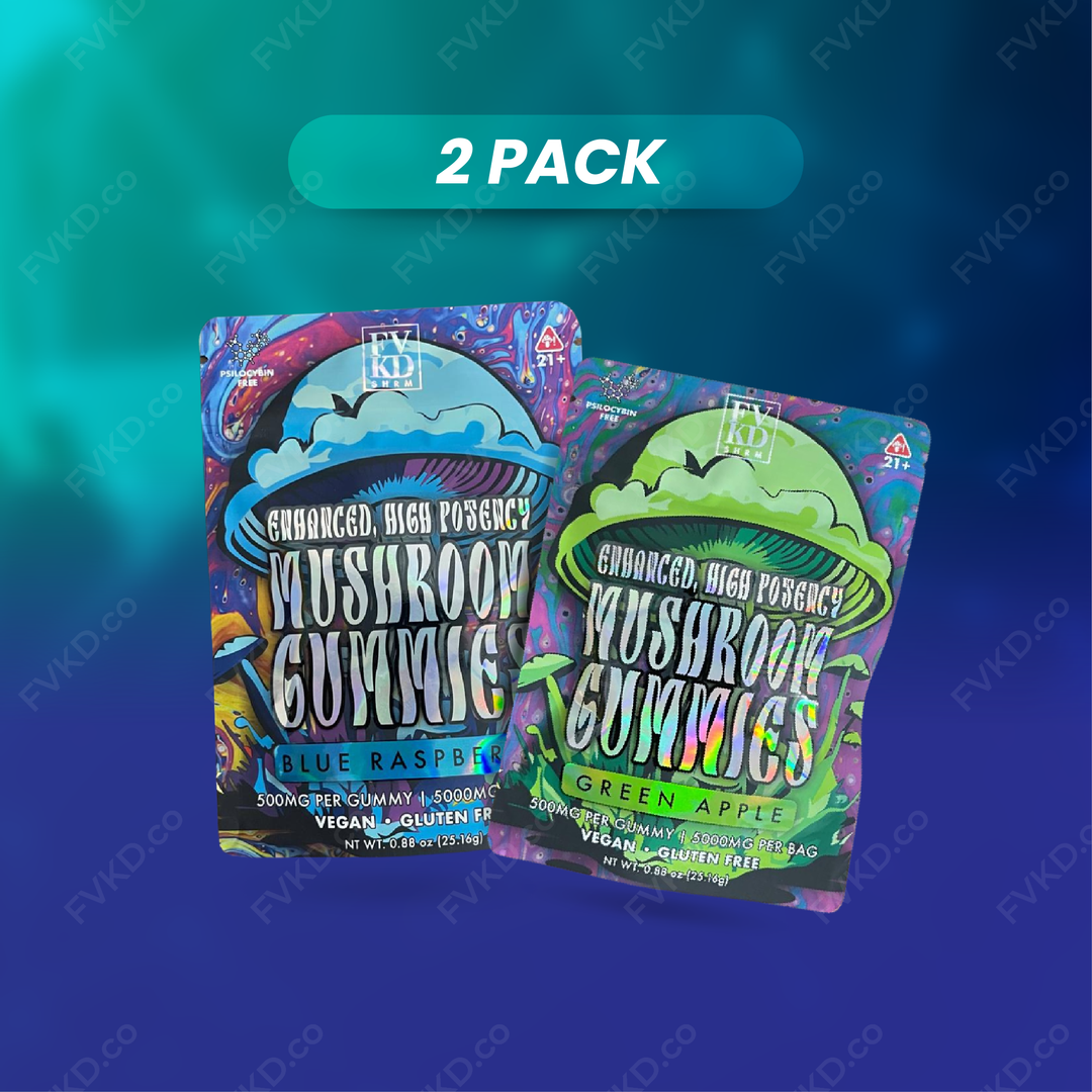 2-PACK FVKD SHRM ENHANCED HIGH POTENCY MUSHROOM GUMMIES 5000MG